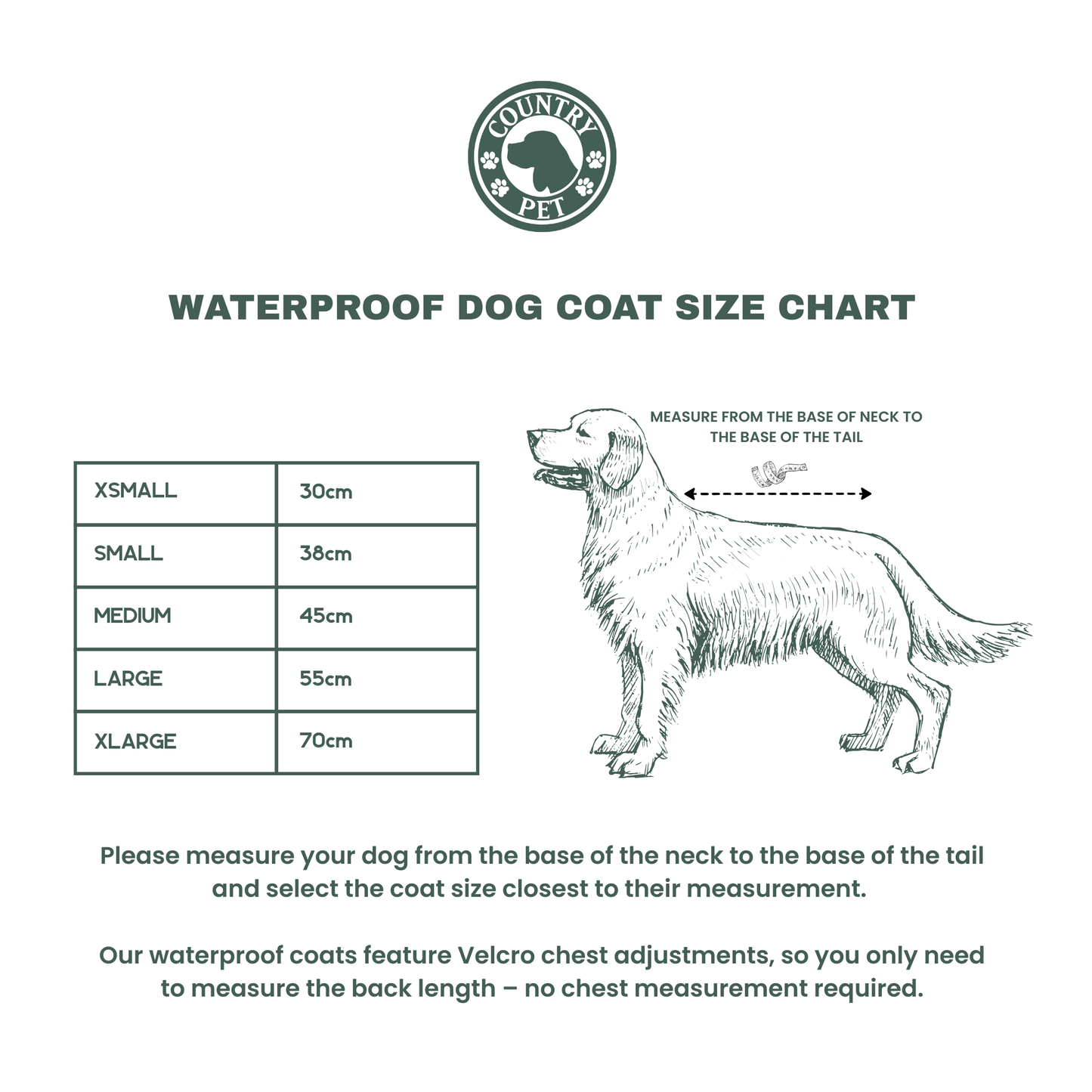 Green Waterproof Dog Coat With Harness Opening