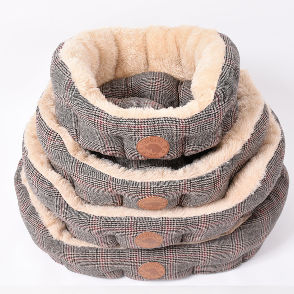 Luxury Tweed Dog Bed