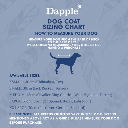 Navy Waterproof Dog Coat With Harness Opening