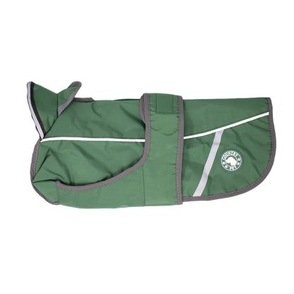 Green Waterproof Dog Coat With Harness Opening