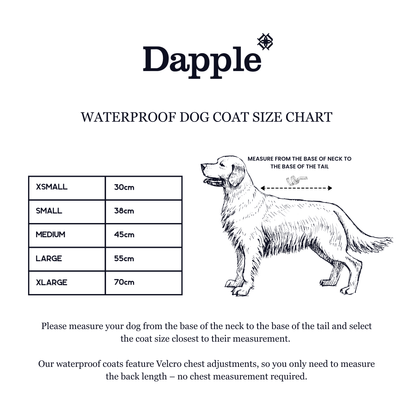 Navy Waterproof Dog Coat With Harness Opening