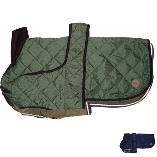 Green Quilted Dog Coat